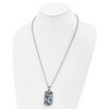 Lex & Lu Chisel Stainless Steel Black Plated 0.015ct. Diamond Necklace 24'' - 4 - Lex & Lu
