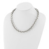 Lex & Lu Chisel Stainless Steel Necklace 20'' LAL39925 - 4 - Lex & Lu