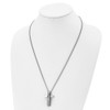 Lex & Lu Chisel Stainless Steel Black Plated 1pt.Diamond Cross Necklace 24'' - 3 - Lex & Lu