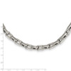 Lex & Lu Chisel Stainless Steel Brushed and Polished Necklace 24'' - 7 - Lex & Lu