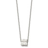 Lex & Lu Chisel Stainless Steel Polished Love Box Necklace 18.5'' - 3 - Lex & Lu