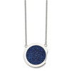 Lex & Lu Chisel Stainless Steel Polished w/Blue Druzy Stone Necklace 17.75'' - 3 - Lex & Lu