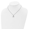 Lex & Lu Chisel Stainless Steel Polished Wishbone w/FWC Pearl Necklace 16'' - 4 - Lex & Lu