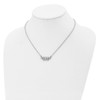 Lex & Lu Chisel Stainless Steel Brushed and Polished Multi Cross Necklace 17.5'' - 4 - Lex & Lu