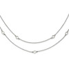 Lex & Lu Chisel Stainless Steel Two Strand Necklace 15.75'' - 3 - Lex & Lu