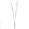 Lex & Lu Chisel Stainless Steel Infinity Multi Strand Necklace 28'' - 6 - Lex & Lu