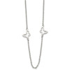 Lex & Lu Chisel Stainless Steel Butterfly Necklace 33'' - 2 - Lex & Lu