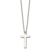 Lex & Lu Chisel Stainless Steel Religious Fish & Cross Necklace 16'' - 2 - Lex & Lu