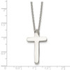 Lex & Lu Chisel Stainless Steel Religious Fish & Cross Necklace 16'' - 5 - Lex & Lu