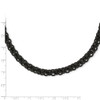 Lex & Lu Chisel Stainless Steel Polished Black Plated Necklace 24'' LAL40195 - 7 - Lex & Lu