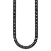 Lex & Lu Chisel Stainless Steel Black Plated Double Curb Chain Necklace 24'' - 3 - Lex & Lu