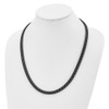 Lex & Lu Chisel Stainless Steel Black Plated Double Curb Chain Necklace 24'' - 4 - Lex & Lu