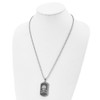 Lex & Lu Chisel Stainless Steel & Brushed Laser-cut Skull & Bones Necklace 24'' - 4 - Lex & Lu