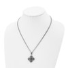 Lex & Lu Chisel Stainless Steel Polished Black IP CZ Celtic Cross Necklace 20'' - 4 - Lex & Lu