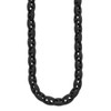 Lex & Lu Chisel Stainless Steel Brushed Black IP Link Necklace 24'' - 3 - Lex & Lu