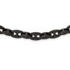 Lex & Lu Chisel Stainless Steel Brushed Black IP Link Necklace 24'' - 4 - Lex & Lu