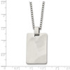 Lex & Lu Chisel Stainless Steel Brushed & Scratch Finish Rectangle Necklace 22'' - 5 - Lex & Lu