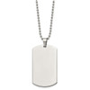 Lex & Lu Chisel Stainless Steel Rounded Edge Dog Tag Necklace 24'' LAL40342 - 2 - Lex & Lu