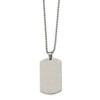 Lex & Lu Chisel Stainless Steel Rounded Edge Dog Tag Necklace 24'' LAL40342 - 3 - Lex & Lu