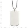 Lex & Lu Chisel Stainless Steel Rounded Edge Dog Tag Necklace 24'' LAL40342 - 6 - Lex & Lu