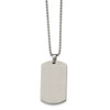 Lex & Lu Chisel Stainless Steel Rounded Edge Dog Tag Necklace 24'' LAL40343 - 3 - Lex & Lu