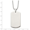 Lex & Lu Chisel Stainless Steel Rounded Edge Dog Tag Necklace 24'' LAL40343 - 6 - Lex & Lu