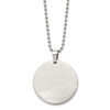 Lex & Lu Chisel Stainless Steel Polished Circle 2mm Thick Dog Tag Necklace 24'' - 8 - Lex & Lu