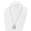 Lex & Lu Chisel Stainless Steel Polished Circle 4mm Thick Dog Tag Necklace 24'' - 5 - Lex & Lu