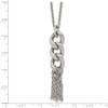 Lex & Lu Chisel Stainless Steel Oval Chain Necklace 16.25'' - 5 - Lex & Lu