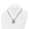 Lex & Lu Chisel Stainless Steel Druzy Agate Polyester Cord Necklace 17.5'' - 4 - Lex & Lu