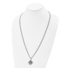 Lex & Lu Chisel Stainless Steel Polished w/Silver Druzy Necklace 27.25'' - 4 - Lex & Lu