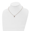 Lex & Lu Chisel Stainless Steel Rose Plated Necklace 16.5'' LALSRN2231-16.5 - 4 - Lex & Lu