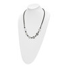 Lex & Lu Chisel Stainless Steel Polished Leather Necklace 27'' - 4 - Lex & Lu