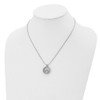 Lex & Lu Chisel Stainless Steel w/CZ Floating Glass Circles Necklace 18'' - 4 - Lex & Lu