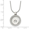 Lex & Lu Chisel Stainless Steel w/CZ Floating Glass Circles Necklace 18'' - 5 - Lex & Lu