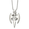 Lex & Lu Chisel Stainless Steel Gothic Cross Pendant Necklace 24'' - Lex & Lu