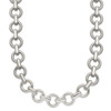 Lex & Lu Chisel Stainless Steel Polished Links Necklace 20'' - Lex & Lu