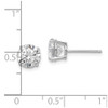 Lex & Lu Sterling Silver Round CZ 7mm Post Earrings - 4 - Lex & Lu