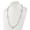 Lex & Lu Chisel Stainless Steel Polished Circles 26'' Necklace - 5 - Lex & Lu