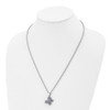 Lex & Lu Chisel Stainless Steel Purple Crystal Butterfly Pendant Necklace 22'' - 4 - Lex & Lu