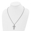 Lex & Lu Chisel Stainless Steel Polished & Laser-cut Cross Pendant Necklace 22'' - 4 - Lex & Lu