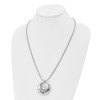 Lex & Lu Chisel Stainless Steel Circle Cut-out Dangle Pendant Necklace 24'' - 4 - Lex & Lu