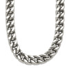 Lex & Lu Chisel Stainless Steel Heavy Wheat Necklace 24'' - Lex & Lu