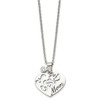 Lex & Lu Chisel Stainless Steel Mom w/CZ and My Friend Pendant Necklace 24'' - 3 - Lex & Lu