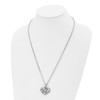 Lex & Lu Chisel Stainless Steel Mom w/CZ and My Friend Pendant Necklace 24'' - 4 - Lex & Lu