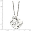 Lex & Lu Chisel Stainless Steel Mom w/CZ and My Friend Pendant Necklace 24'' - 5 - Lex & Lu