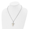 Lex & Lu Chisel Stainless Steel Yellow Plated Crucifix Pendant Necklace 20'' - 4 - Lex & Lu