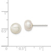 Lex & Lu Sterling Silver White FW Cultured Pearl 7-8mm Button Earrings - 4 - Lex & Lu