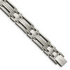 Lex & Lu Chisel Titanium Polished Bracelet 8.5'' - Lex & Lu