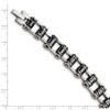 Lex & Lu Chisel Stainless Steel Magnetic Links Bracelet 8.5'' - 5 - Lex & Lu